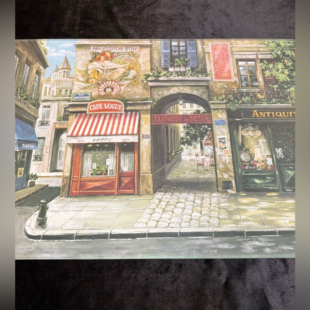 Vogue Cafe “ Village Square” Glass Kitchen Cutting Board - Picture 4 of 7
